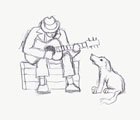 Blues drawing